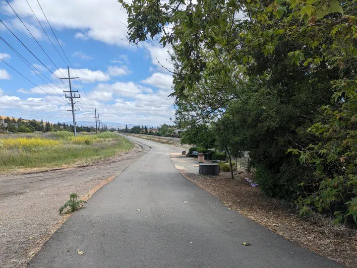 Iron Horse Regional Trail at the edge of Dublin