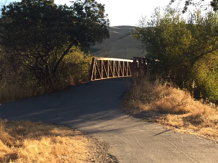 The east bridge, Sycamore Grove Park, Livermore