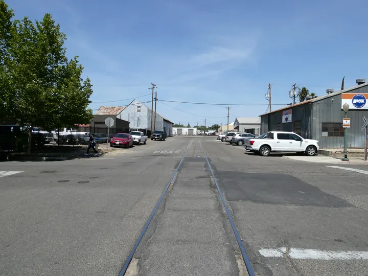 The Tidewater Southern tracks in Turlock